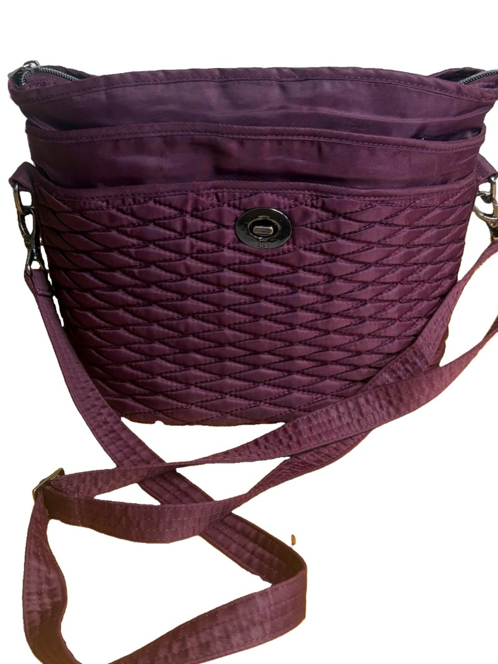 Lug Adagio Purple Quilted Crossbody Bag